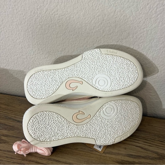 NWT Olukai women’s Anau pickleball sneakers rose dust pink bright white size 8.5 - Picture 12 of 12